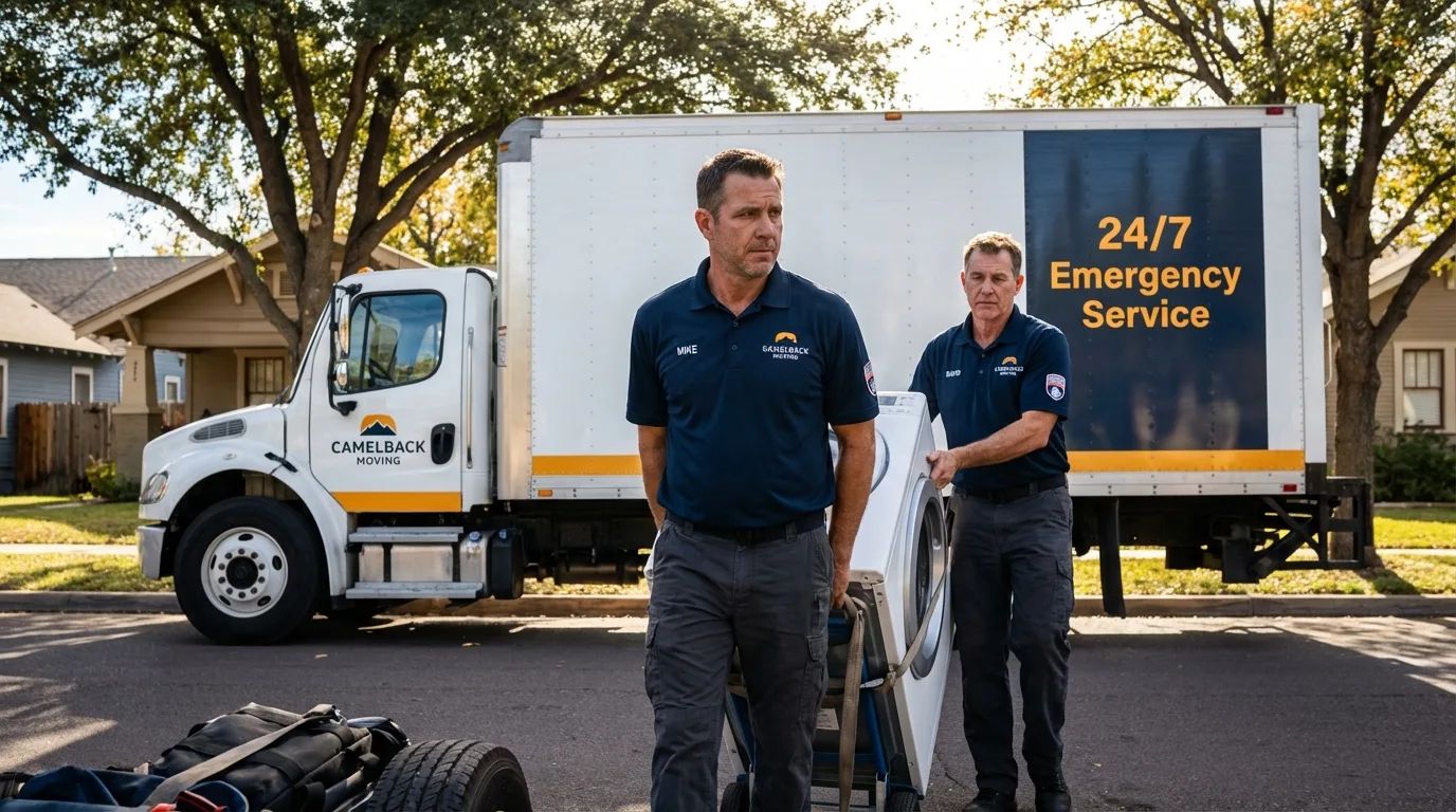 CamelBack Moving crew loading furniture in Peachtree Corners, GA