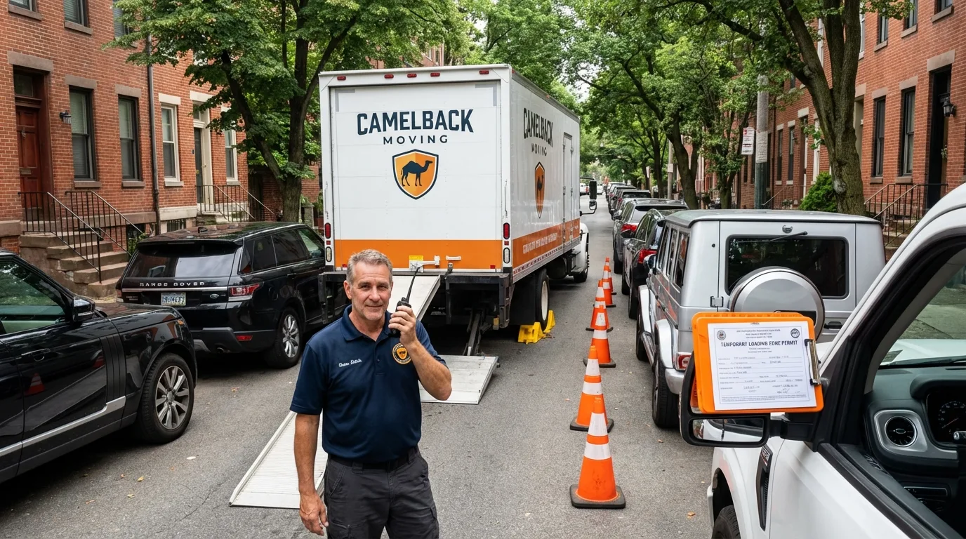 City street loading permit setup in Peachtree Corners, GA